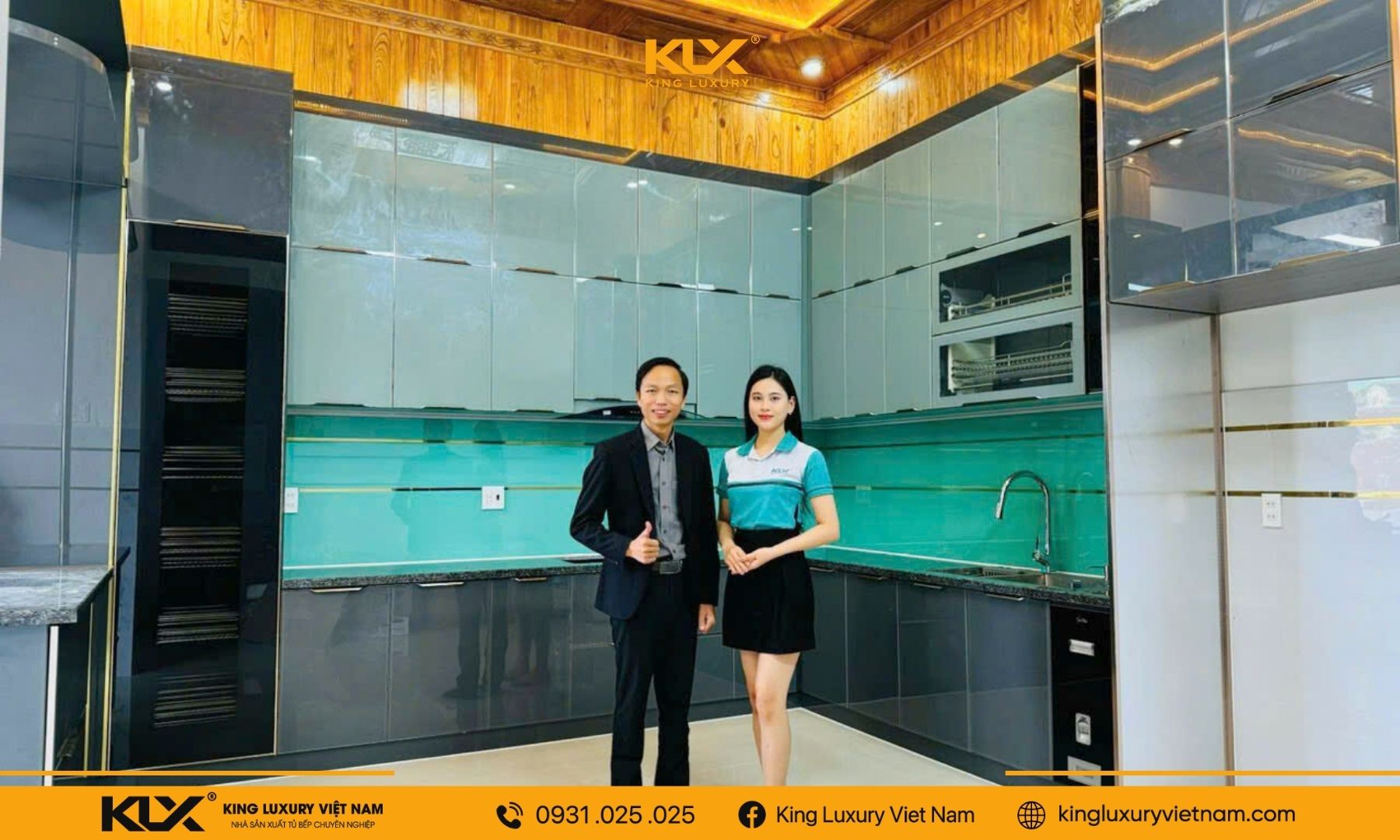 Tủ Bếp Inox Cánh Kính